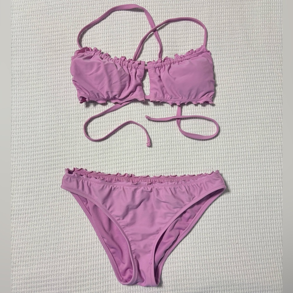 Xhilaration Lilac Ruffle Bikini Top